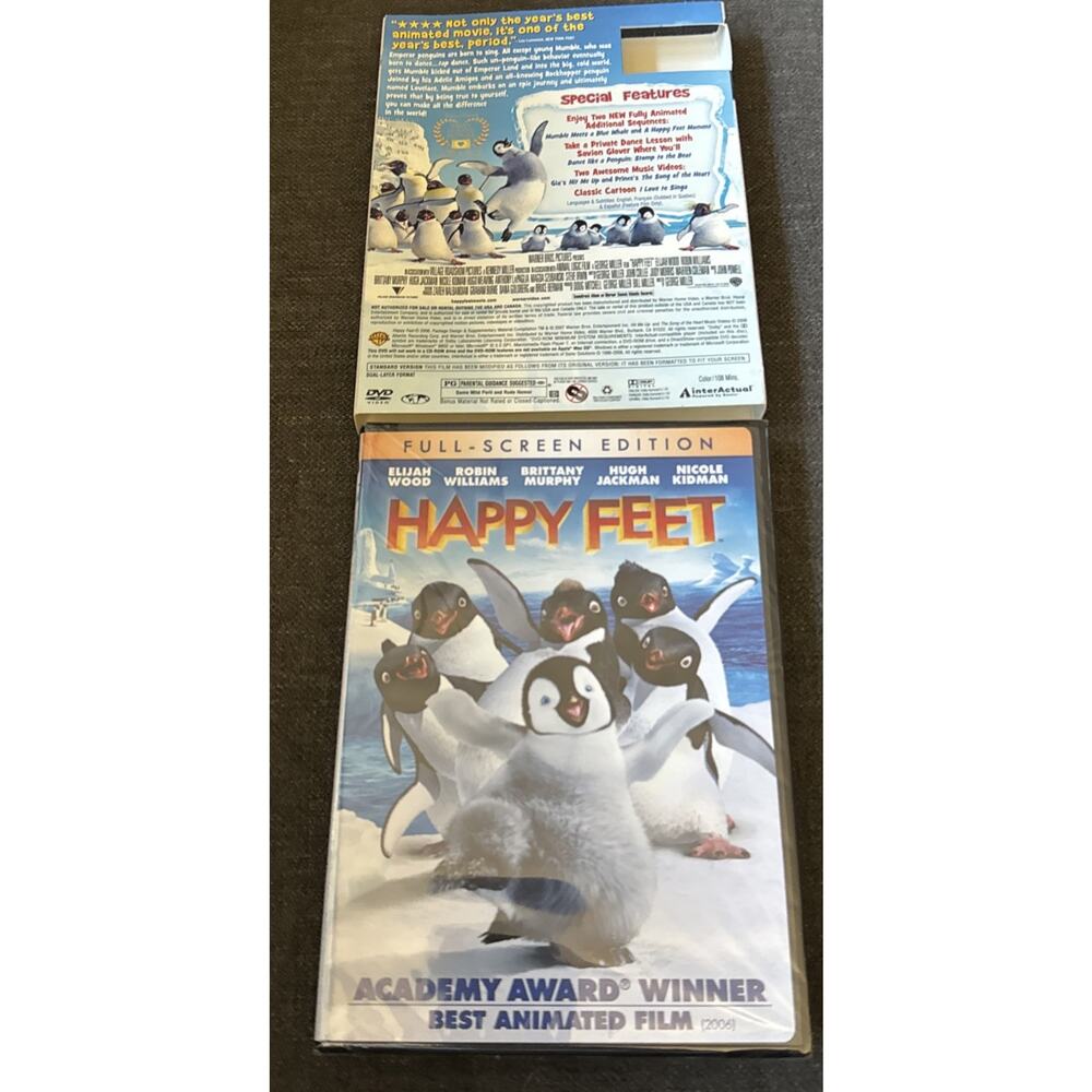 New Sealed Happy Feet Full Screen Edition DVD Disc New Factory